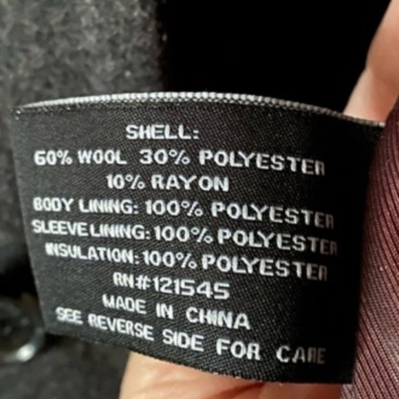 London Fog Dark Gray Wool Coat - Picture 4 of 6